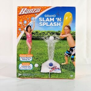 Banzai Grand Slam 'N Splash Sprinkler Baseball Backyard Water Toy Game Set